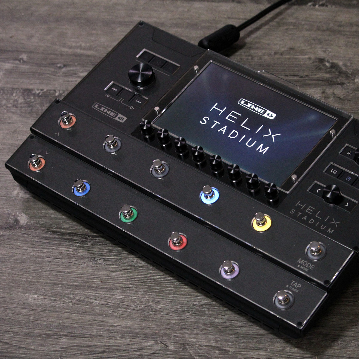 Line 6 Helix Stadium with ProtectYourGear acrylic cover and protective shield