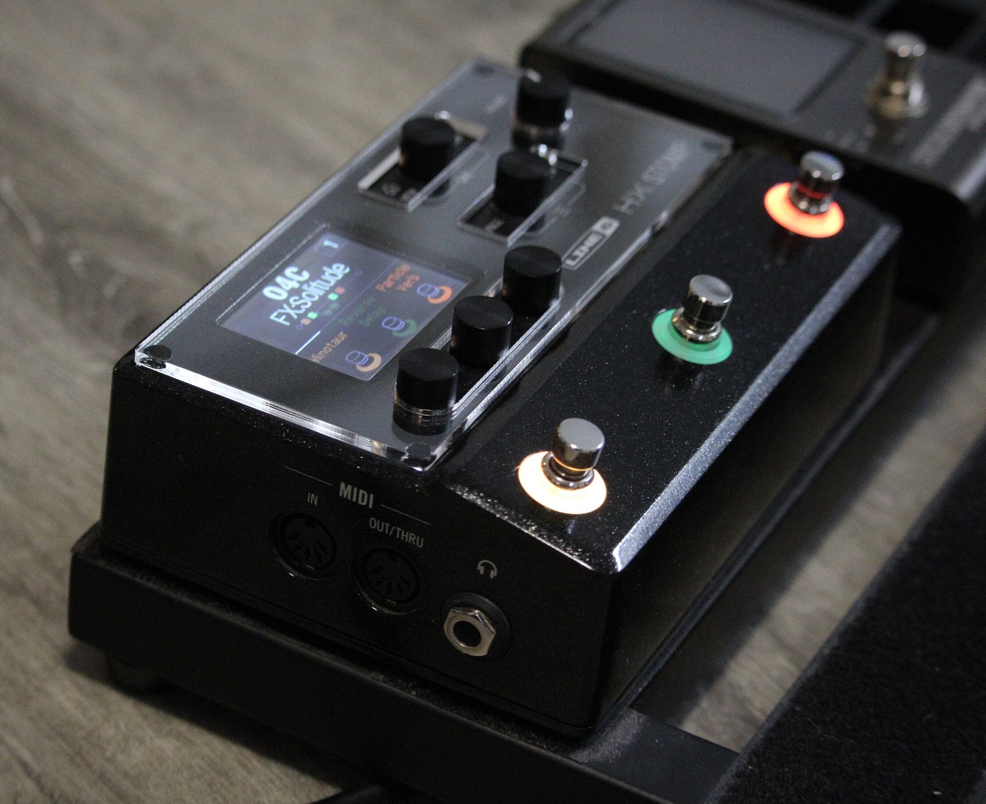Clear acrylic protector for the Line 6 HX Stomp, handmade in Bavaria