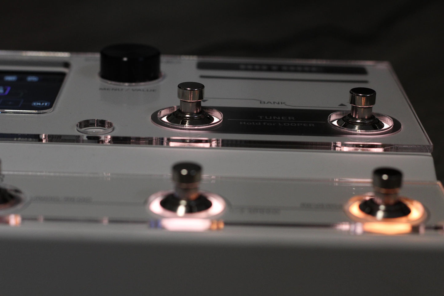 Clear acrylic protector for the Hotone Ampero 2 Stage, handmade in Bavaria