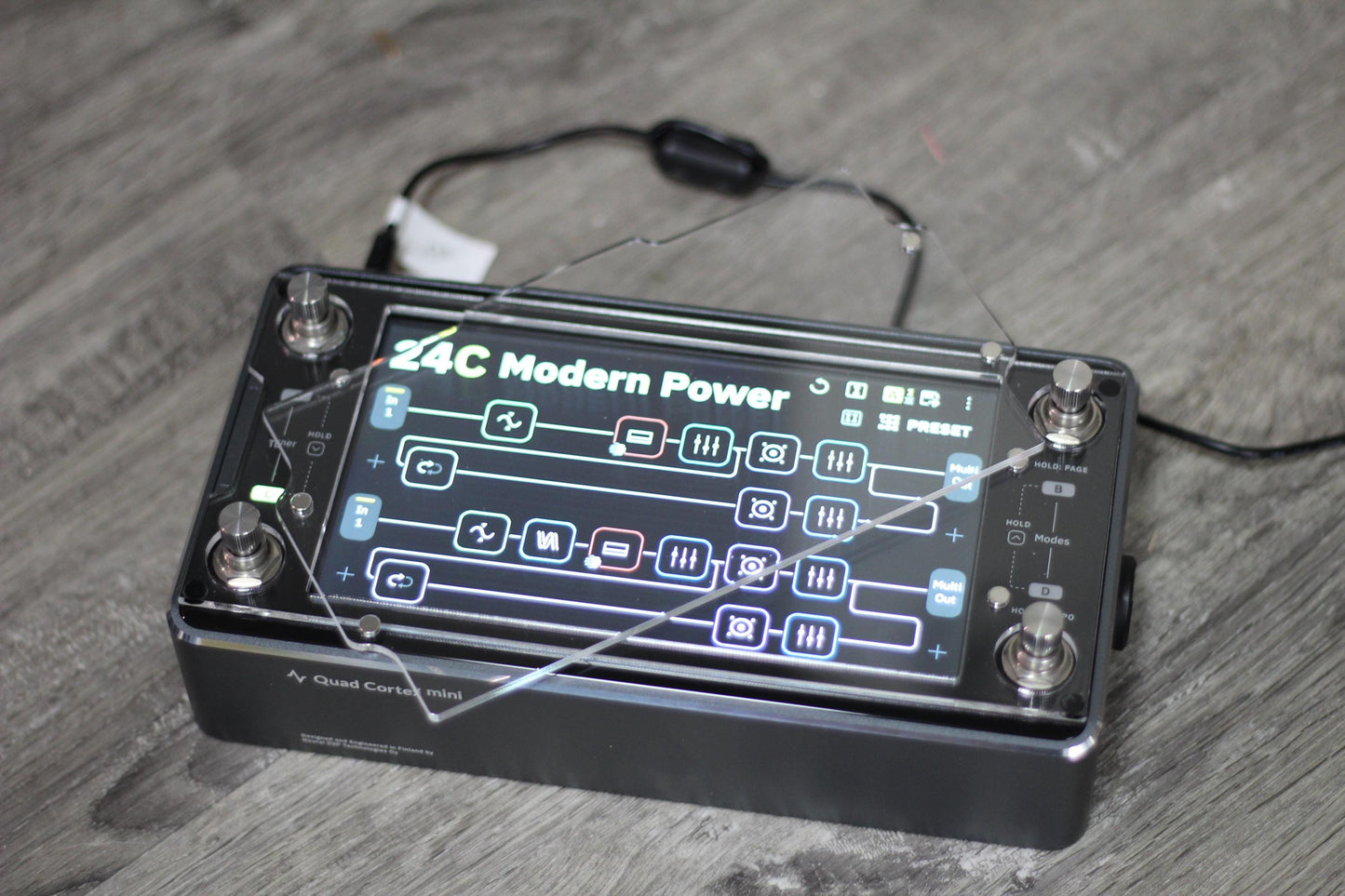 Clear acrylic protector for the Neural DSP Quad Cortex Mini, handmade in Bavaria