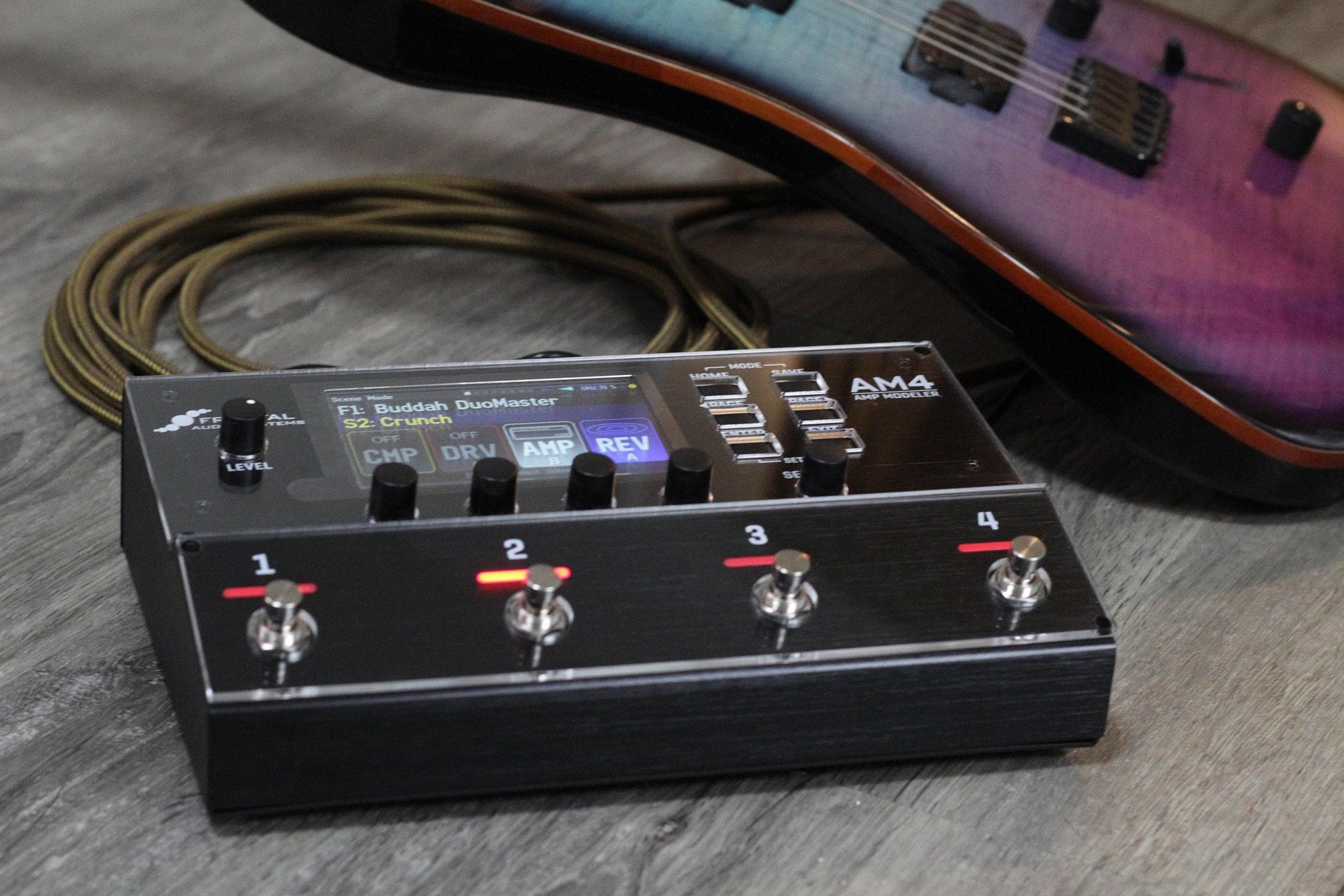 Clear acrylic protector for the Fractal Audio AM4, handmade in Bavaria