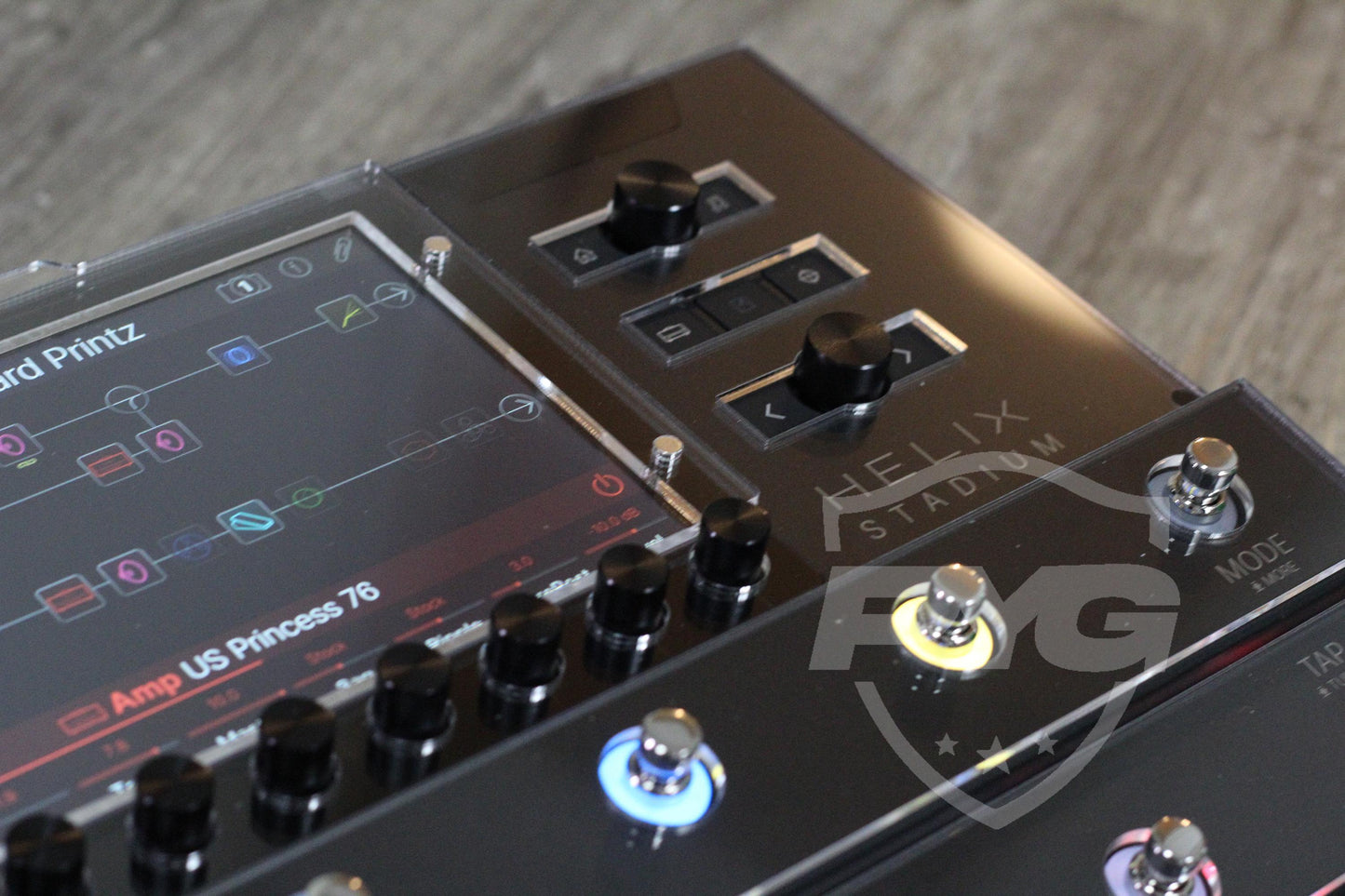 Clear acrylic protector for the Line 6 Helix Stadium, handmade in Bavaria